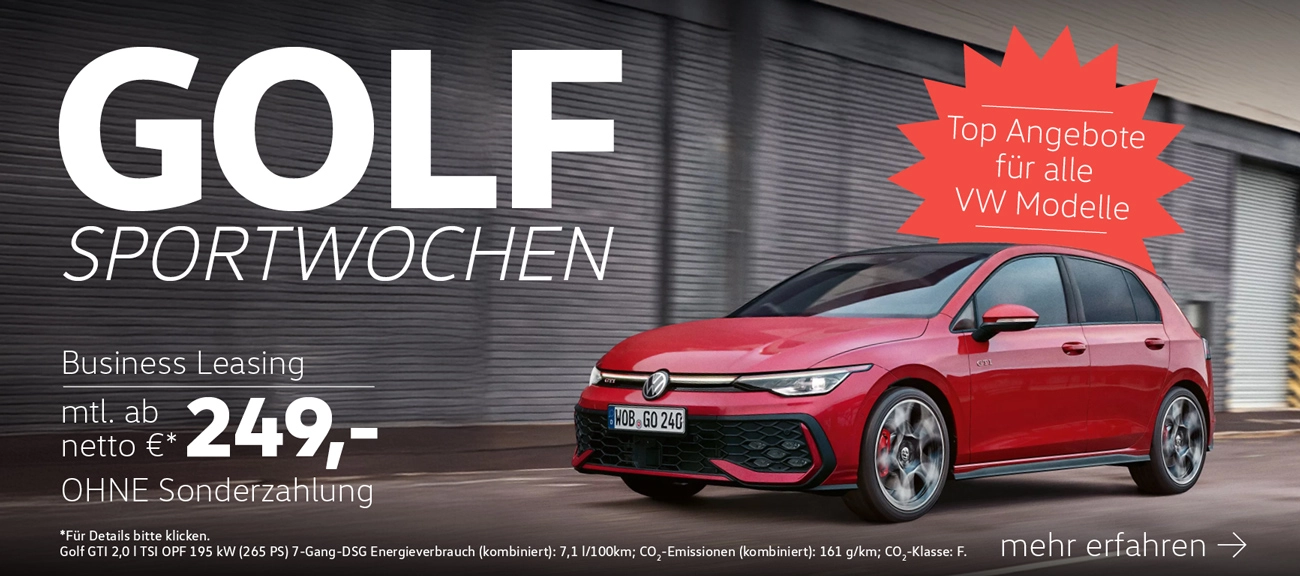 VW Golf Sportwochen Gewerbeleasing