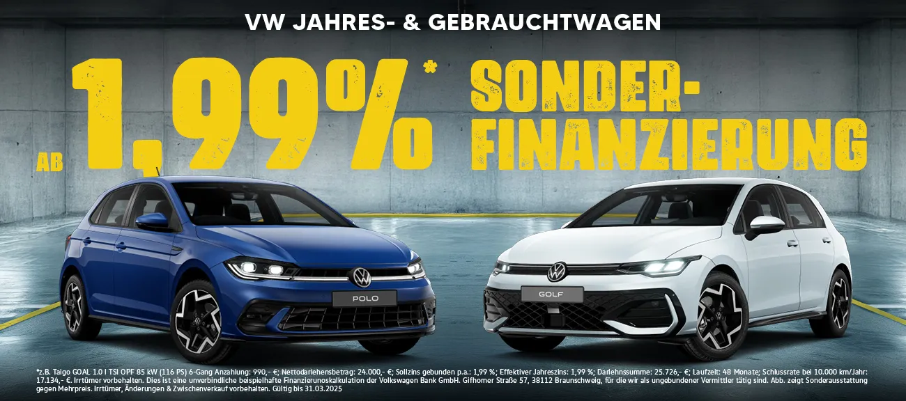 ab 1,99% Sonderfinanzierung